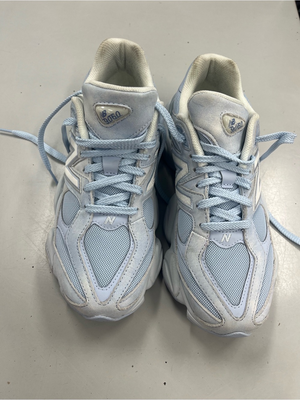 New Balance Women’s Baby Blue Mesh & Suede Sneakers